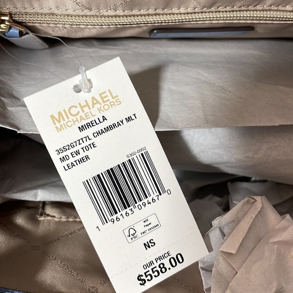 2pc 💙 Michael Kors Mirella leather tote bag blue - Picture 6 of 13